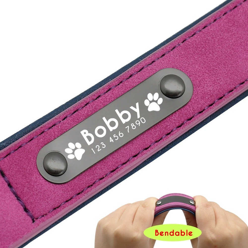 Personalized Name ID Tags Dog Collars