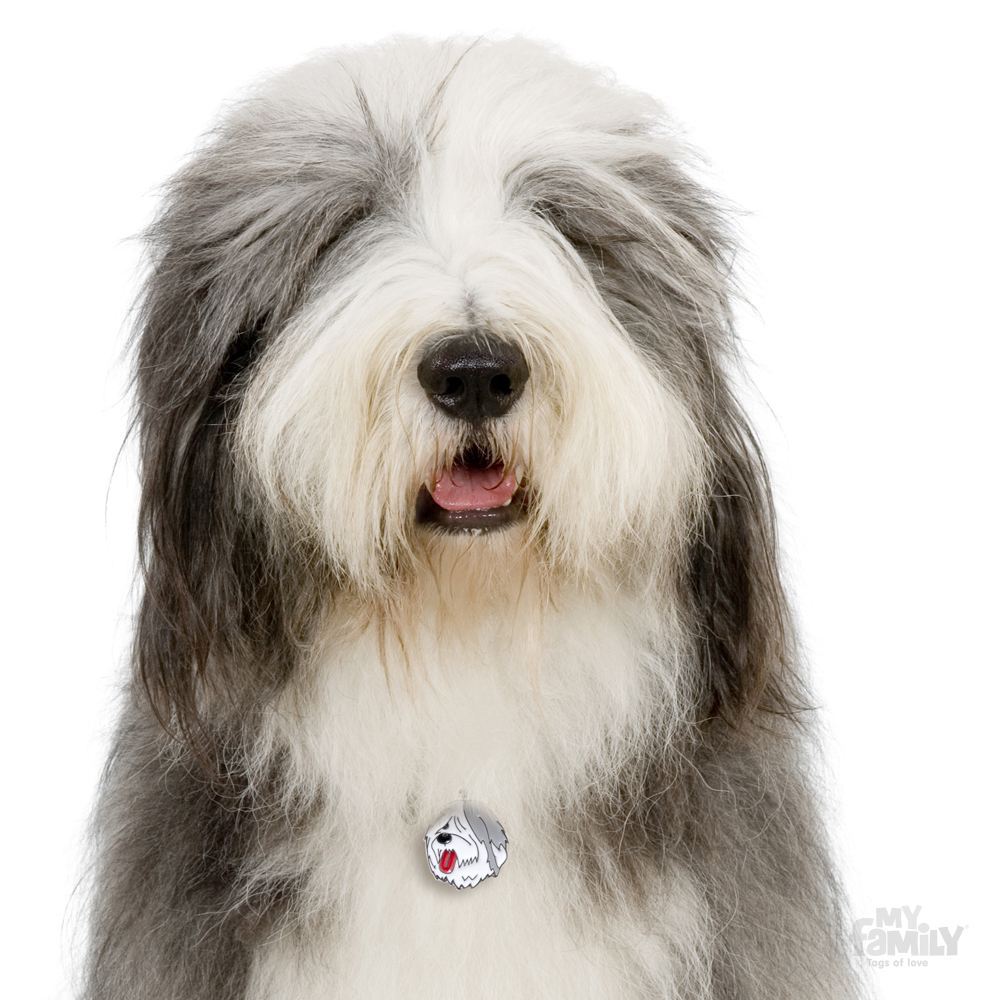 Old English Sheepdog Dog ID Tag (82) – Engraved FREE Personalised – Keyring