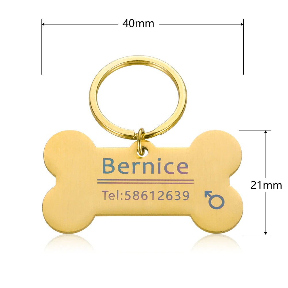engraved Pet ID Name for Collar Tag Pendant Key Pet Accessories