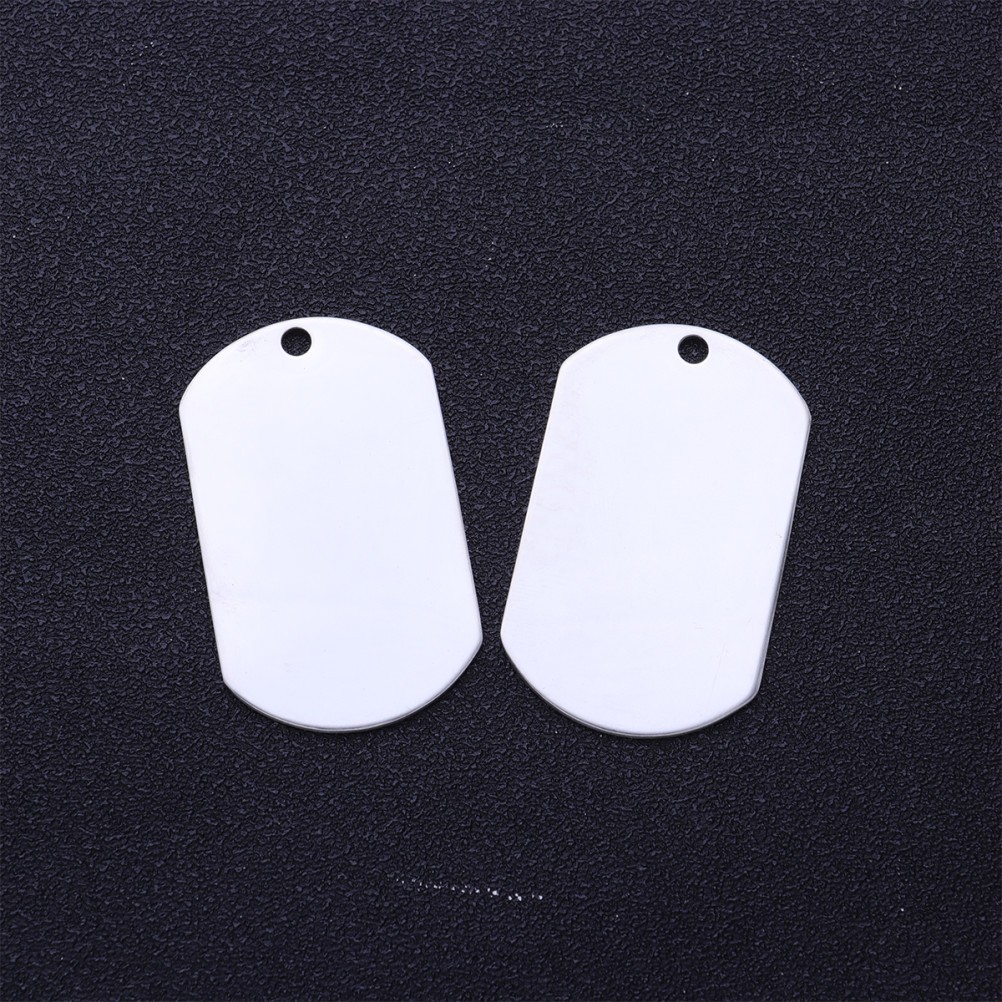 10Pcs Silver Durable Dog Id Hangings Pet Tags Decorative Scratch Resistant