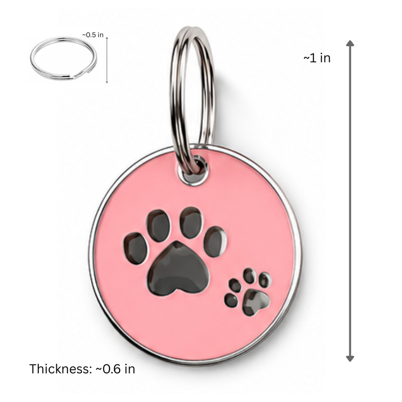 Personalized Enamel Dog Cat ID Tag Multiple Designs Custom Engraved Pet Tags