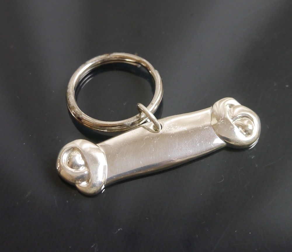 Tiffany & Co. Keychain Bone Dog Design Sterling Silver 925 Vintage
