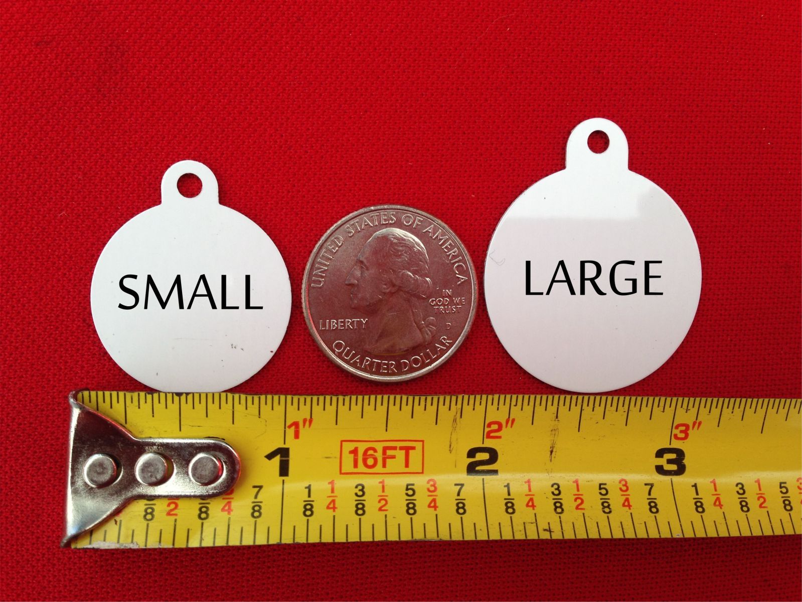 Pet Tag Personalized Pet ID tag for Dog and Cat ROUND Tag Unique cute Pink Heart