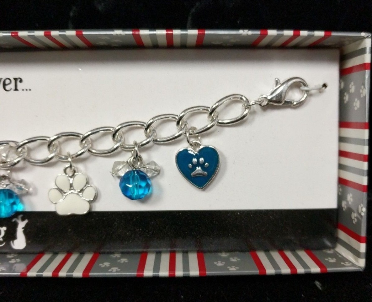 Pawsitively Spoiled NIB For The Pet Lover 5 Charm Beaded Bracelet Love Your Dog