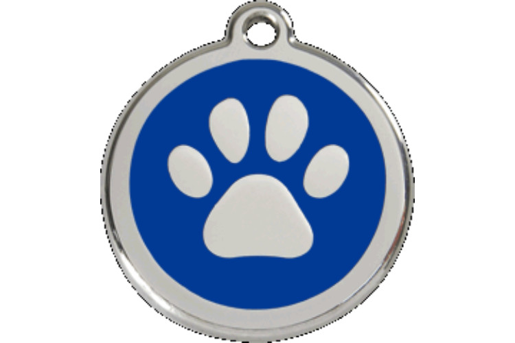 Red Dingo Dog Cat ID Pet Tag FREE Personalized Engraved Free Ship PAW PRINT