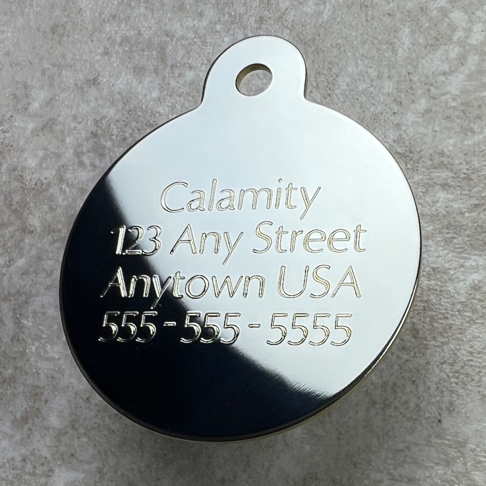 Custom Engraved Dog Tags Personalized Dog Collar Pet Tags Engraved Pet ID CHROME