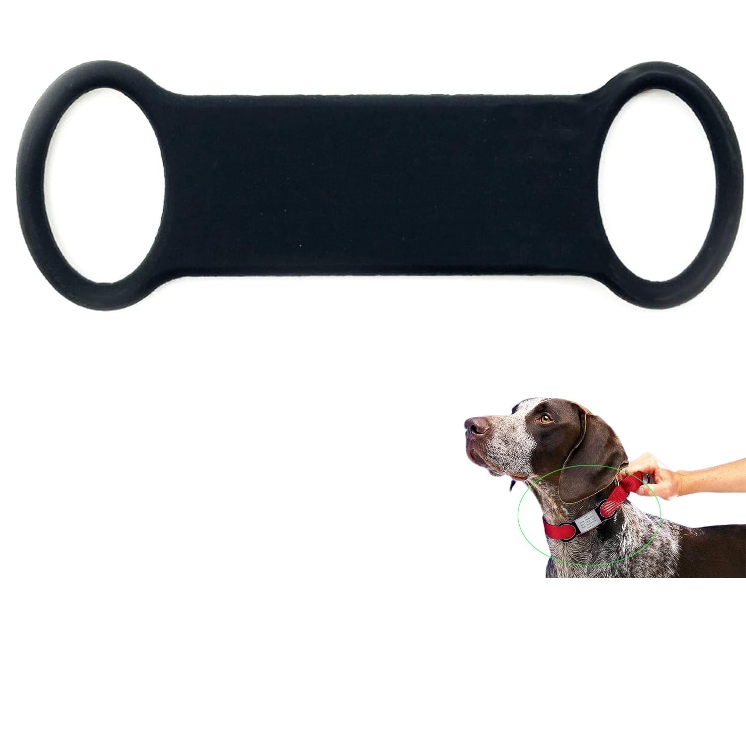 4 Pack Dog Tag Rubber Band Silicone Elastic Holder for Slide On Dog Tags Pers…