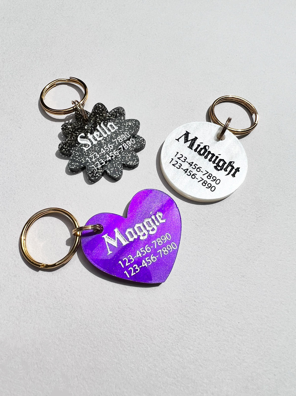 Unique Gothic Pet ID Tags for Dogs and Cats, Custom Dog Tag, Cat Collar Tag