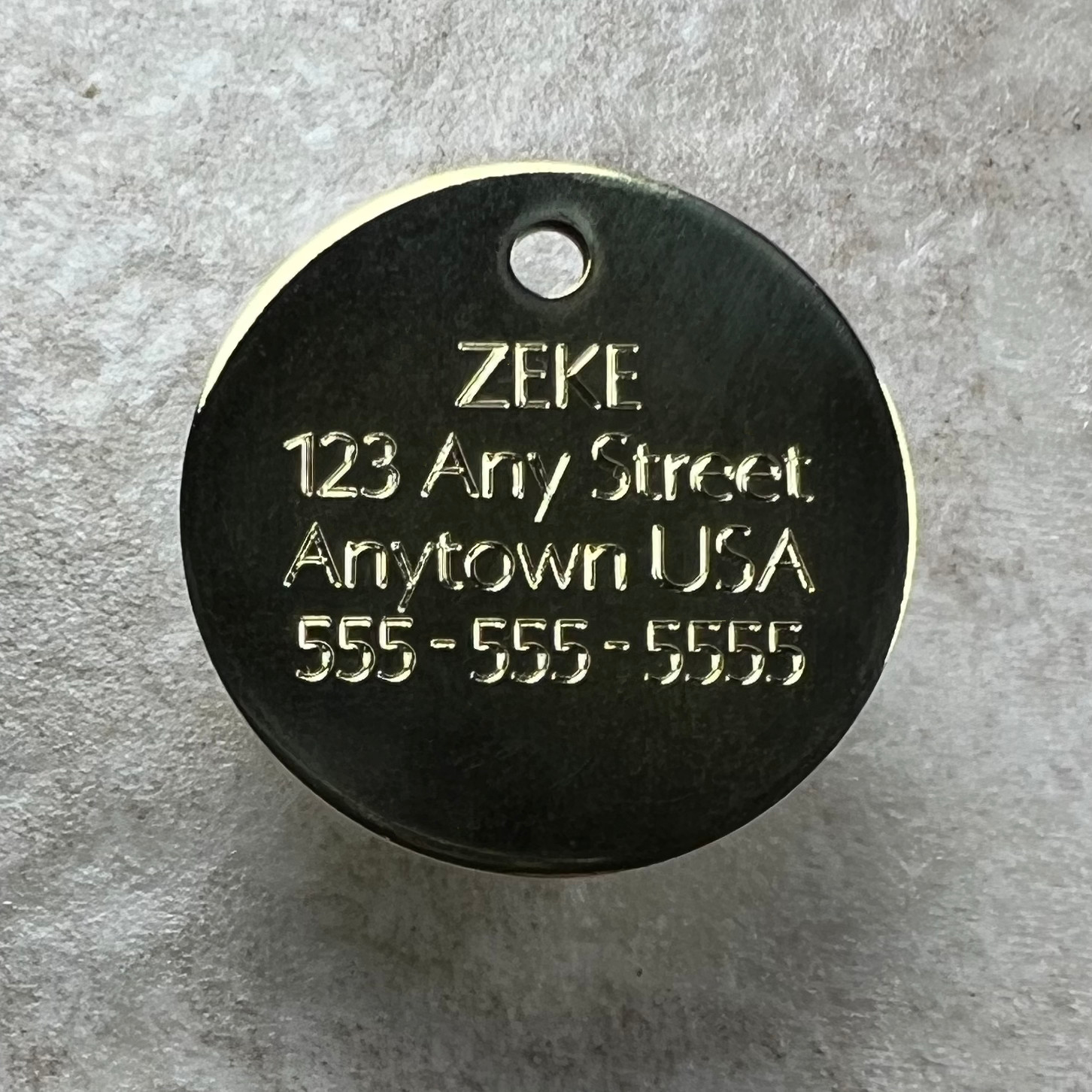 Custom Engraved Dog Tags Personalized Dog Collar Pet Tags Engraved NATURAL BRASS