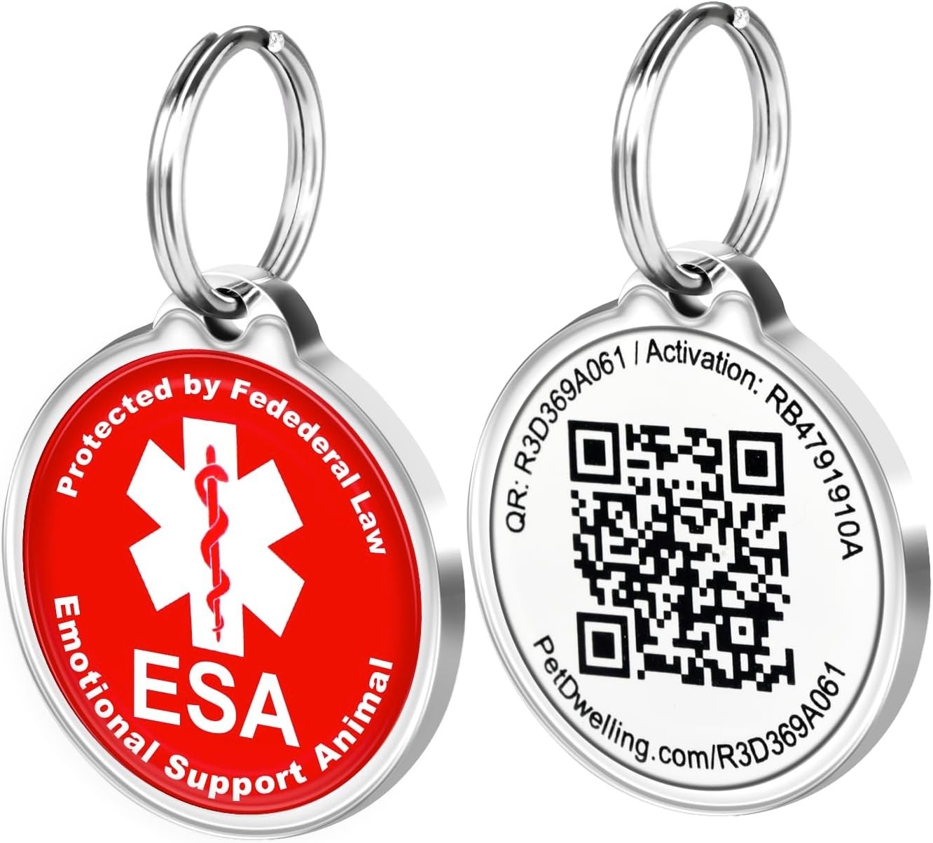 ESA ID Tag with QR Code – Emotional Support Animal Tag for Dogs & Cats, Scan …