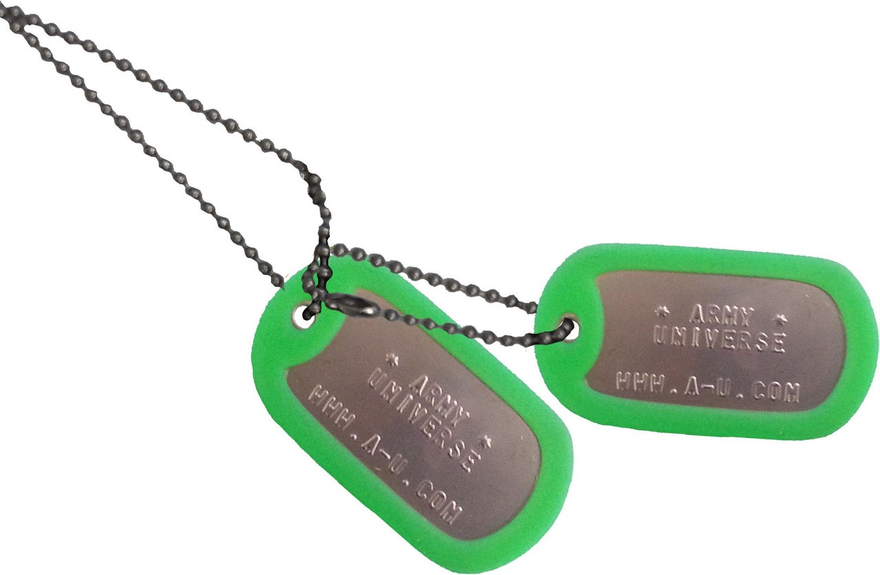 US Military Dog Tag Set ID Matte Metal ID Dog Tags Necklace Complete Set