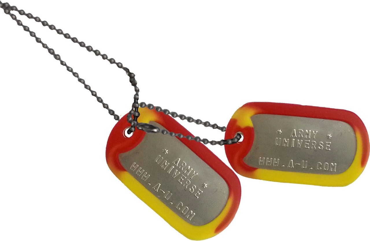 US Military Dog Tag Set ID Matte Metal ID Dog Tags Necklace Complete Set