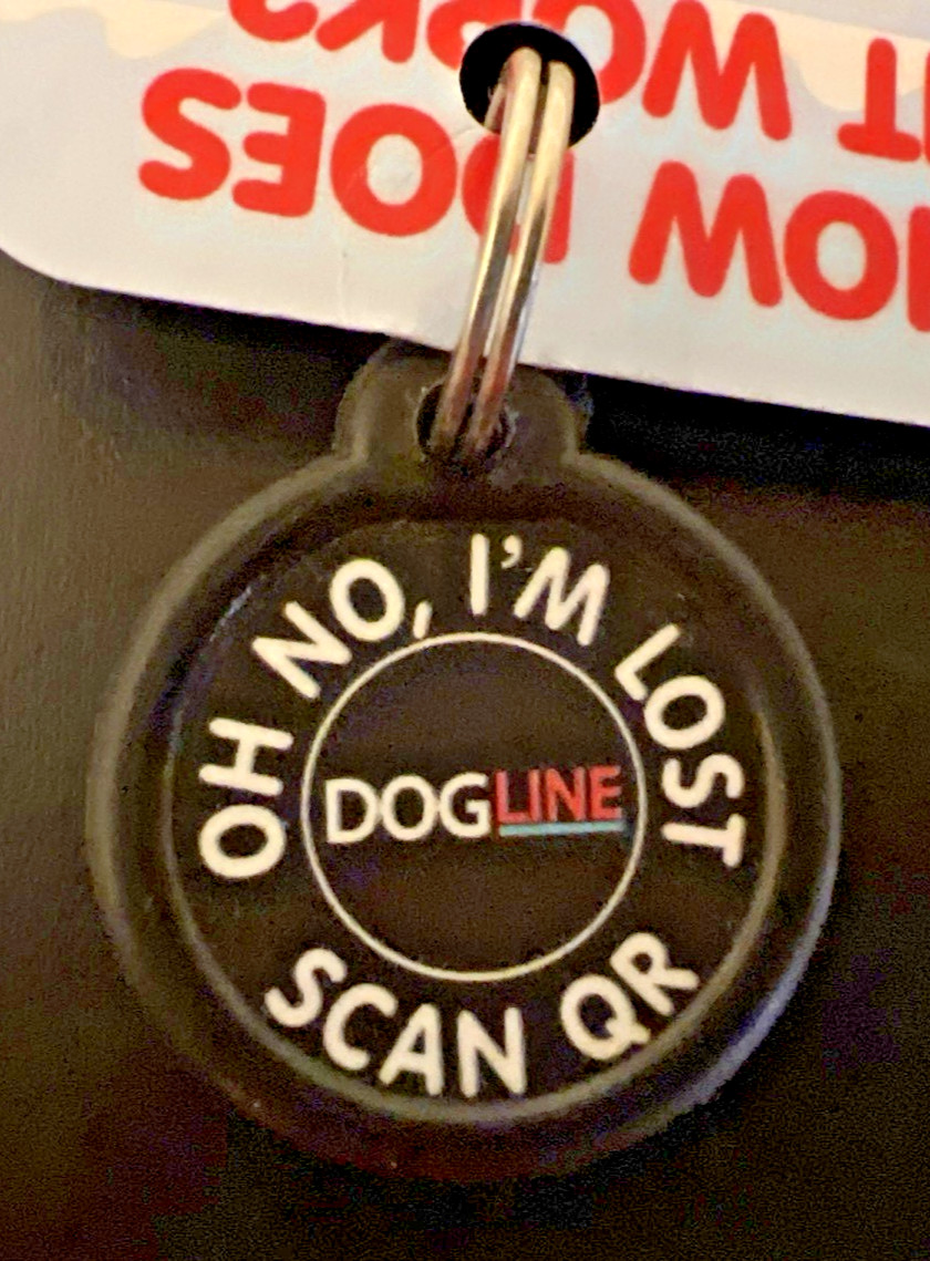 Dogline “Oh No, I’m Lost” Pet ID Tag with QR code & GPS Mapping for Dogs & Cats
