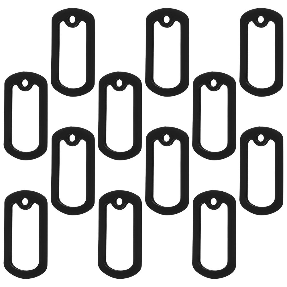 12 Pcs Dog Tag Silicone Silencers Reduce Noise Circle Protector Holder