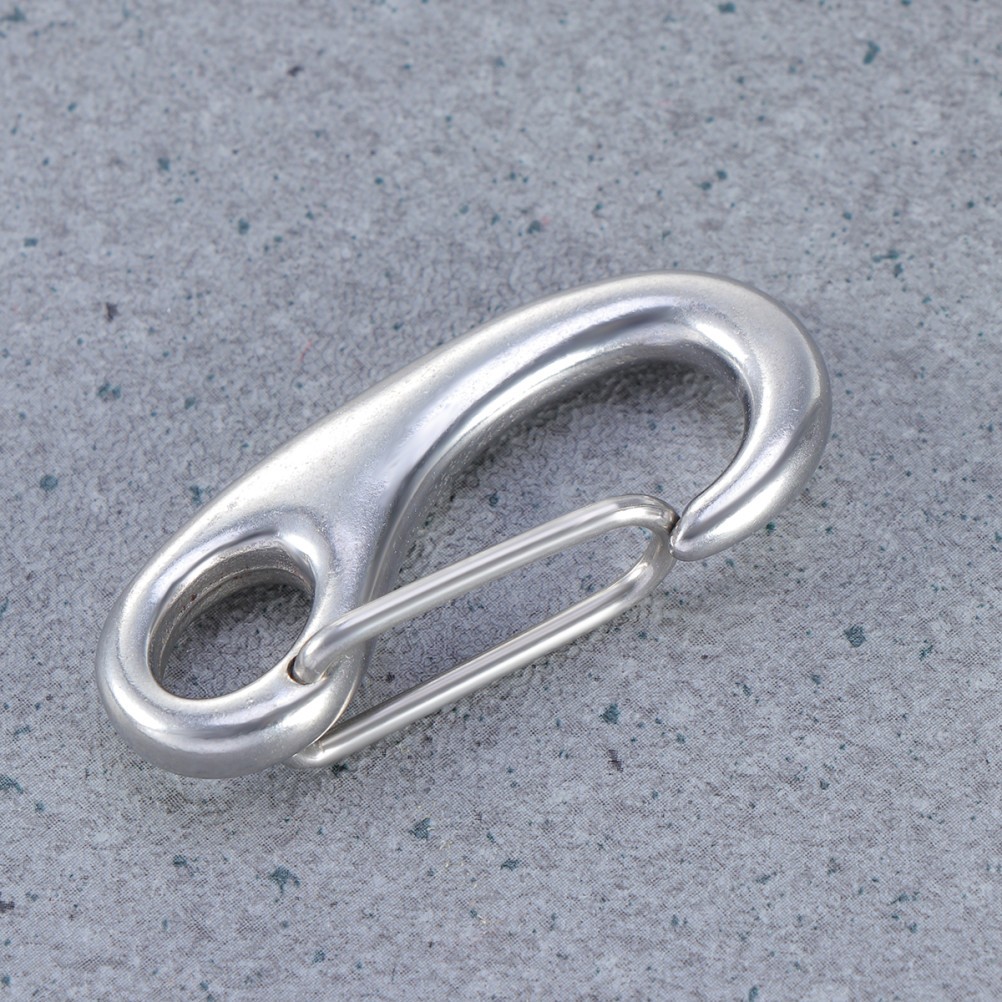 2Pcs Durable Stainless Steel Dog Tag Clips for Pets Silver Color