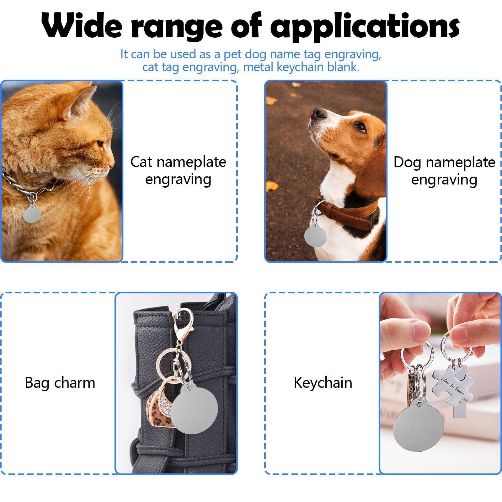 25 Blank Dog Tags for Engraving – Personalized Pet ID Tags
