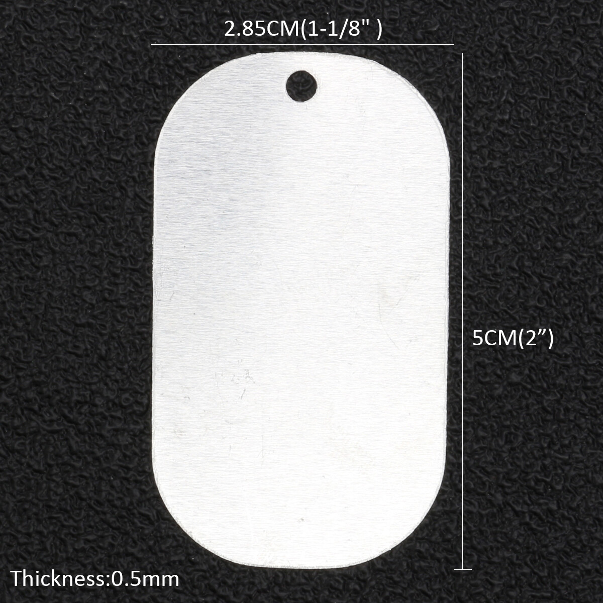 100Pcs Gloss Silver Aluminum 1-1/8″x2″ Dog Tag Blank Personalised ID Pet Name