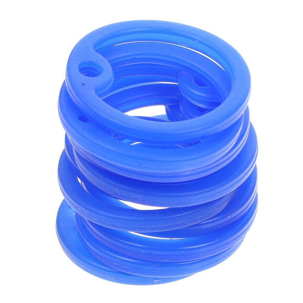 15Pcs Reusable Blue Silicone Dog Tag Holder for Pet Collar Protection