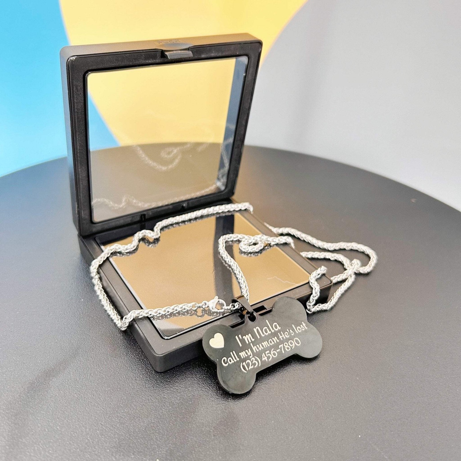 Personalized Bone Shaped Dog Tag – Stainless Steel Pet ID