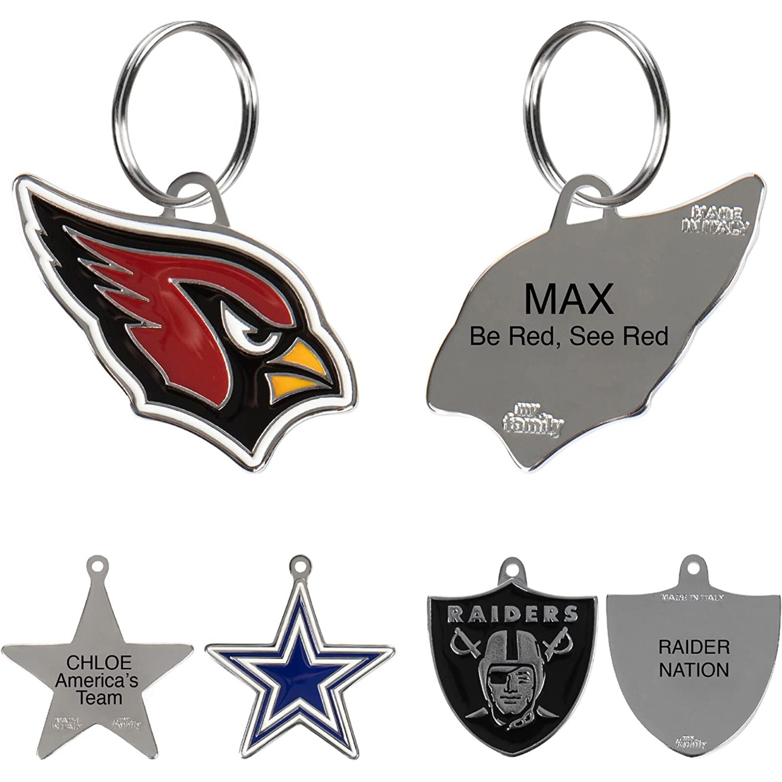 Pets First NFL Engraving Pet ID Tag for Dogs & Cats Personalized Dog Tag