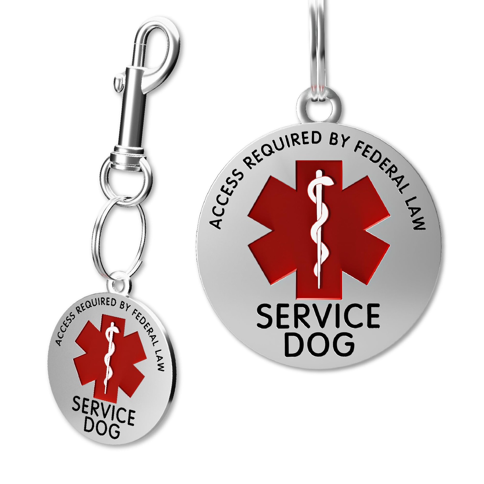 ActiveDogs Service Dog ID – Medical Alert Tag for Collar, Vest or Harness – D…
