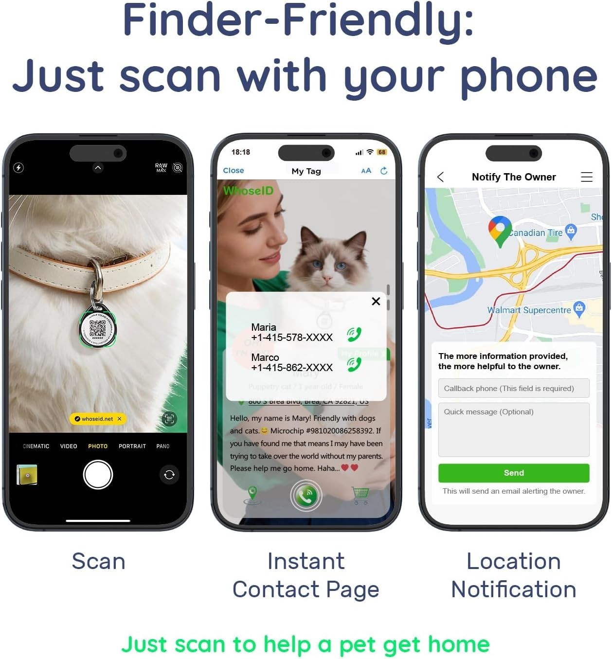 QR Code Dog Tag and Cat Tag, Scan to Reunite Faster, Waterproof and Durable, …