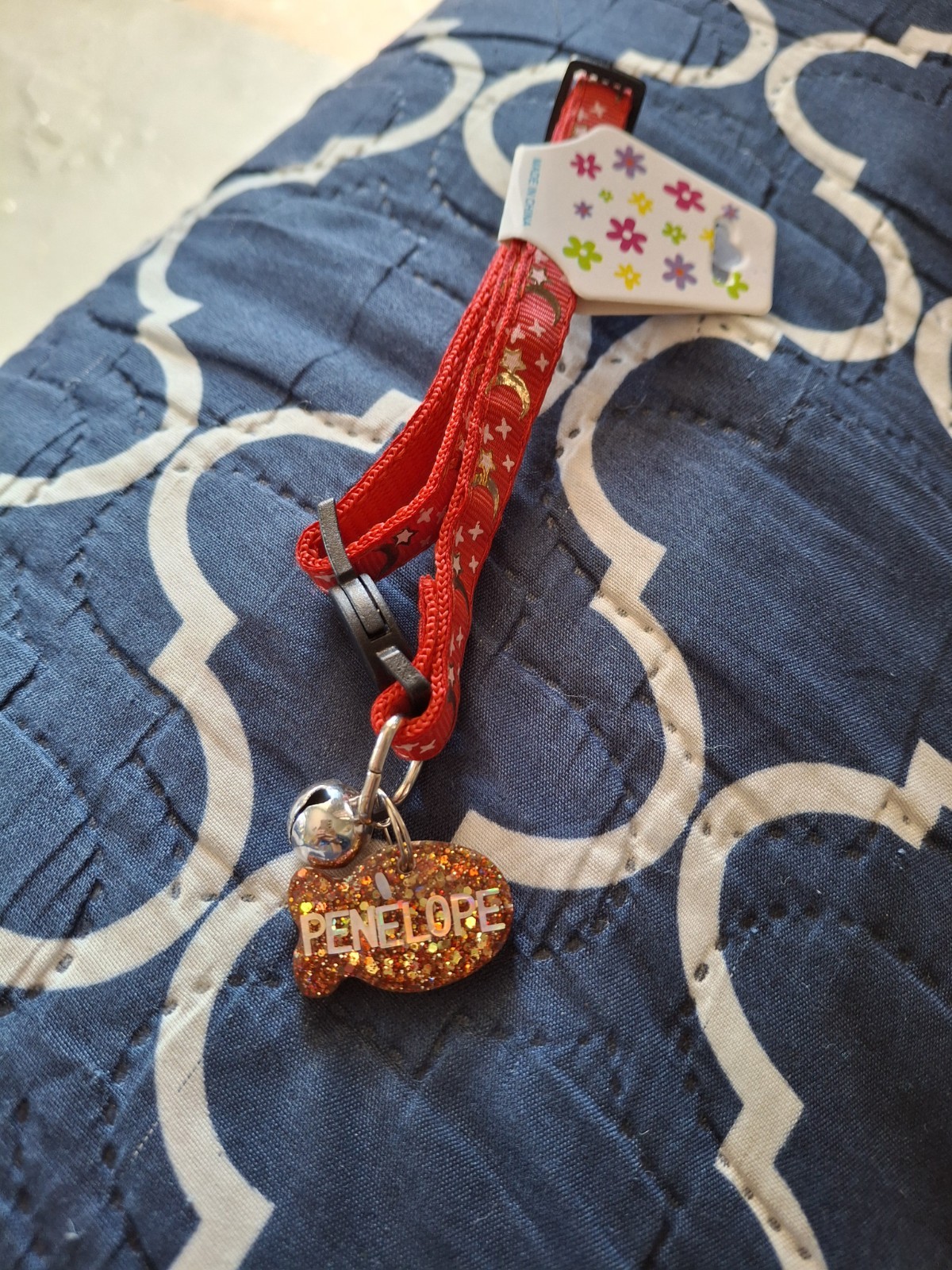 Collar personalizado para mascotas glitter