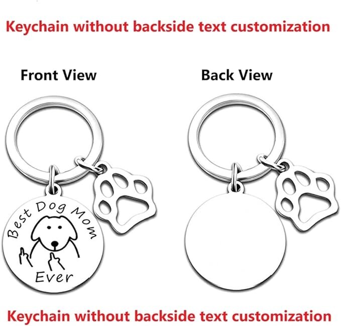 Personalized Best Dog Mom Ever Key Chain – pet keychain, dog key chain, dog tag
