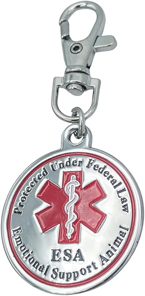 ESA Dog Accessories Emotional Support Tag for Medium & Large Dogs Pet Id Collar