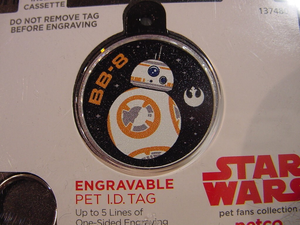 NEW – FIDO ENGRAVABLE PET I.D. TAG – STAR WARS BB-8