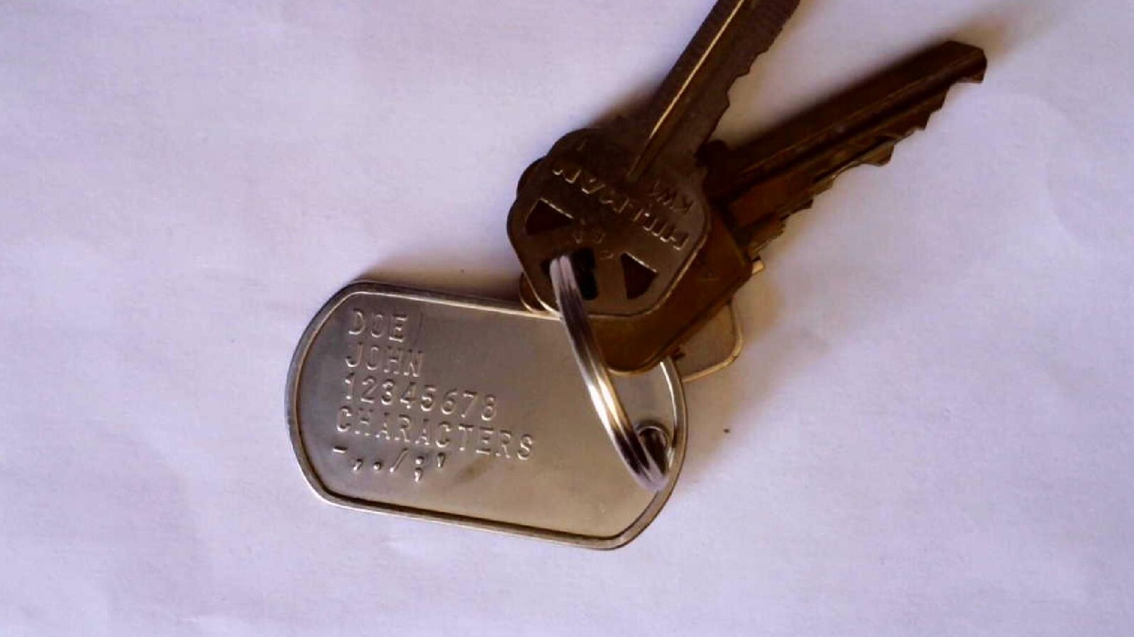 Dog tag or key ring