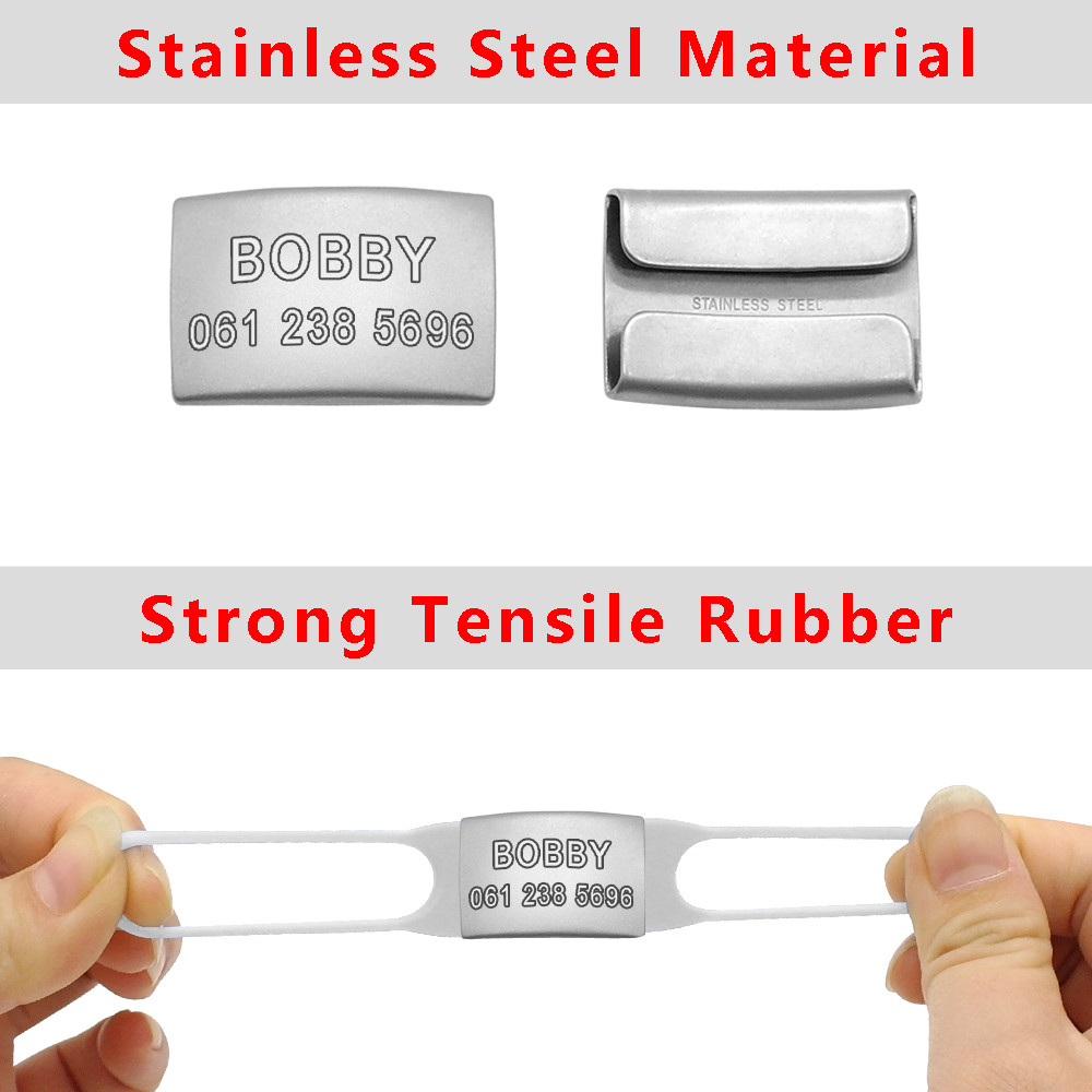 10pcs/lot Wholesale Blank Slide-On Dog Tags for Pets No Noise Pet Collar Tags