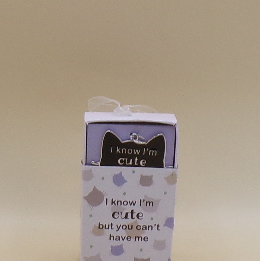 I Know I’m Cute But You Can’t Have Me Metal Pet Collar Charm Ganz