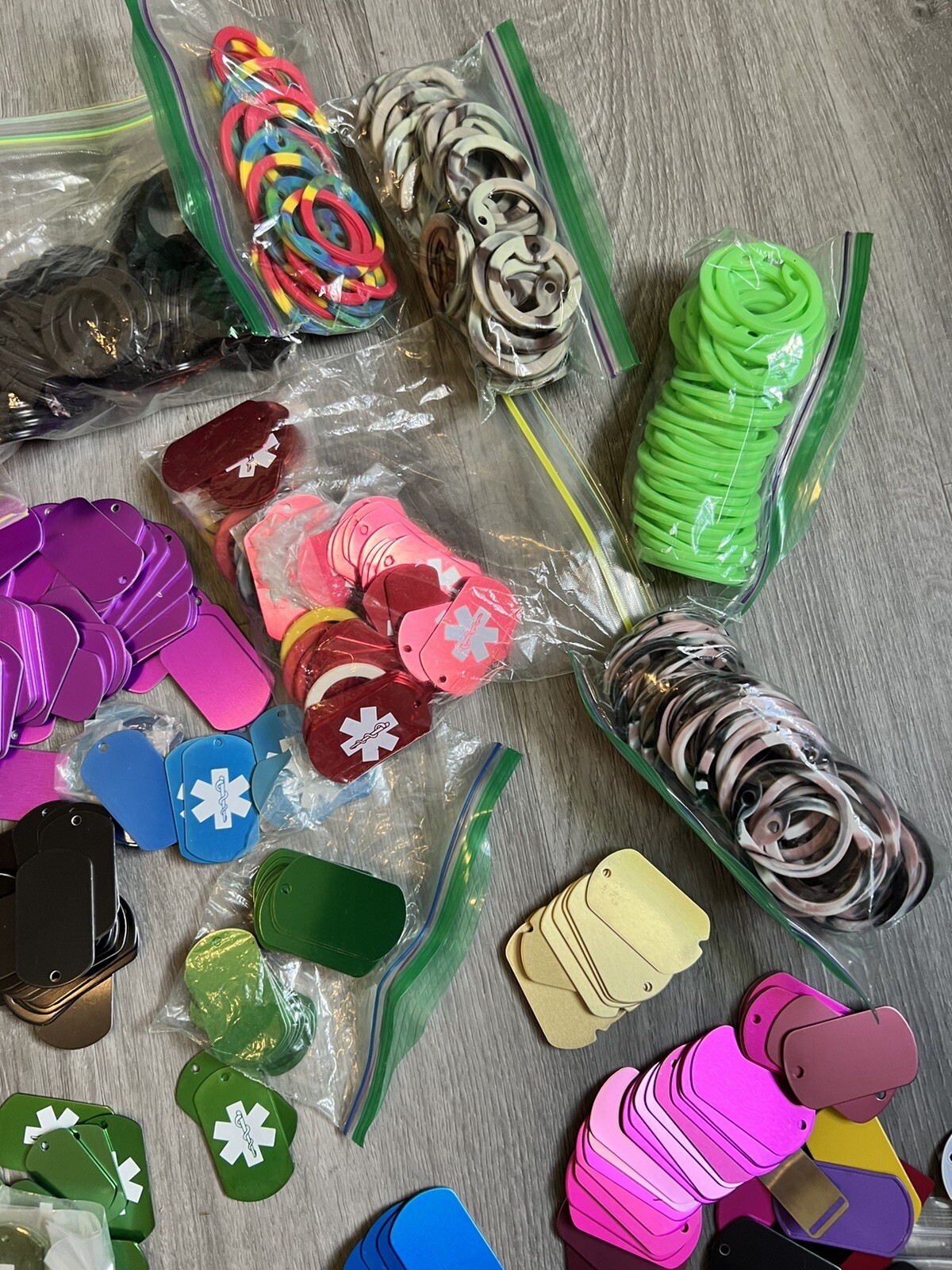 Wholesale Lot Blank Medical ID Tags Pet Tags Bands And More 800 Plus