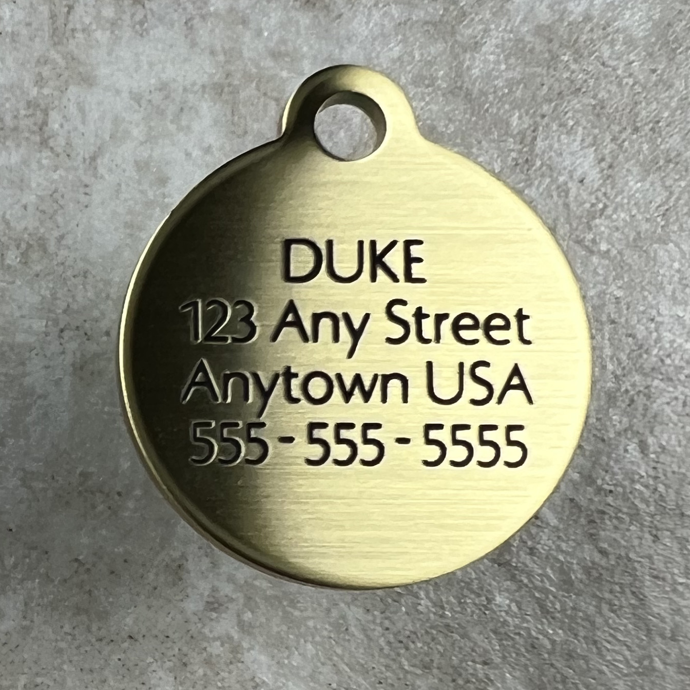 Custom Engraved Dog Tags Personalized Dog Collar Pet Tags Engraved BRUSHED BRASS