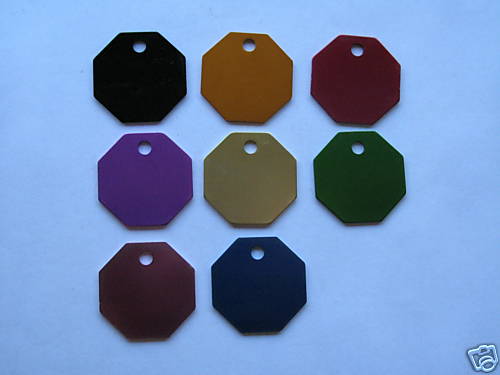 PET TAGS, DOG TAGS, CAT TAGS, ID TAGS STOP SIGN