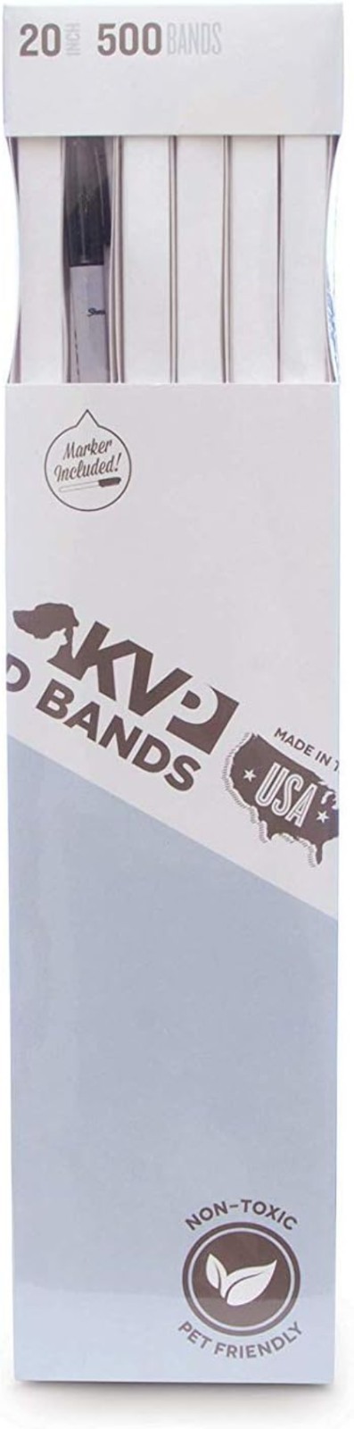 Pet ID Bands – 500 Count, White 20″