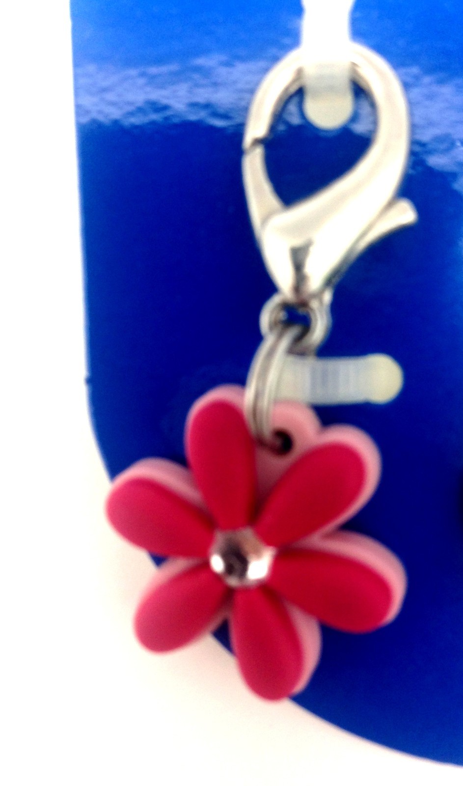 New 2 Pack Top Paw Dog Collar Charm Set Pink Flower Diamond Green Frog Eyes Clip