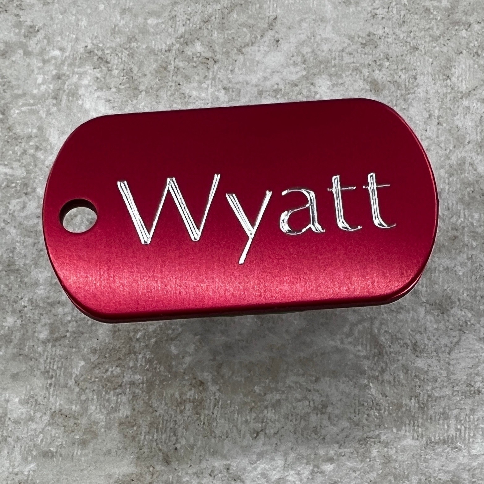 Custom Engraved Tags Personalized Luggage Tag MINI MILITARY Dog Tag MINI RED