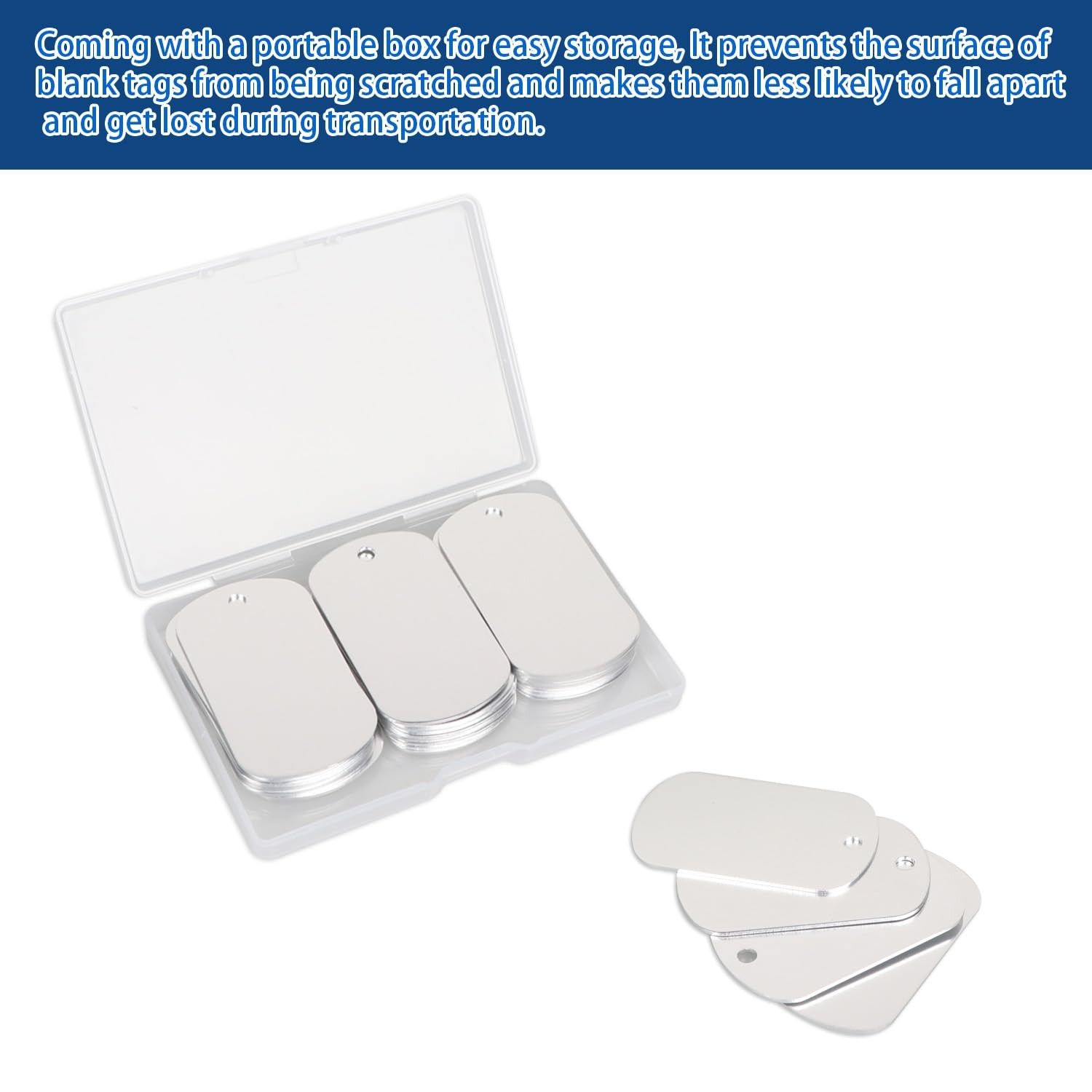25 Pcs Aluminum Tags for Engraving,Rectangle Stamping Blanks Tags,Sliver Mili…