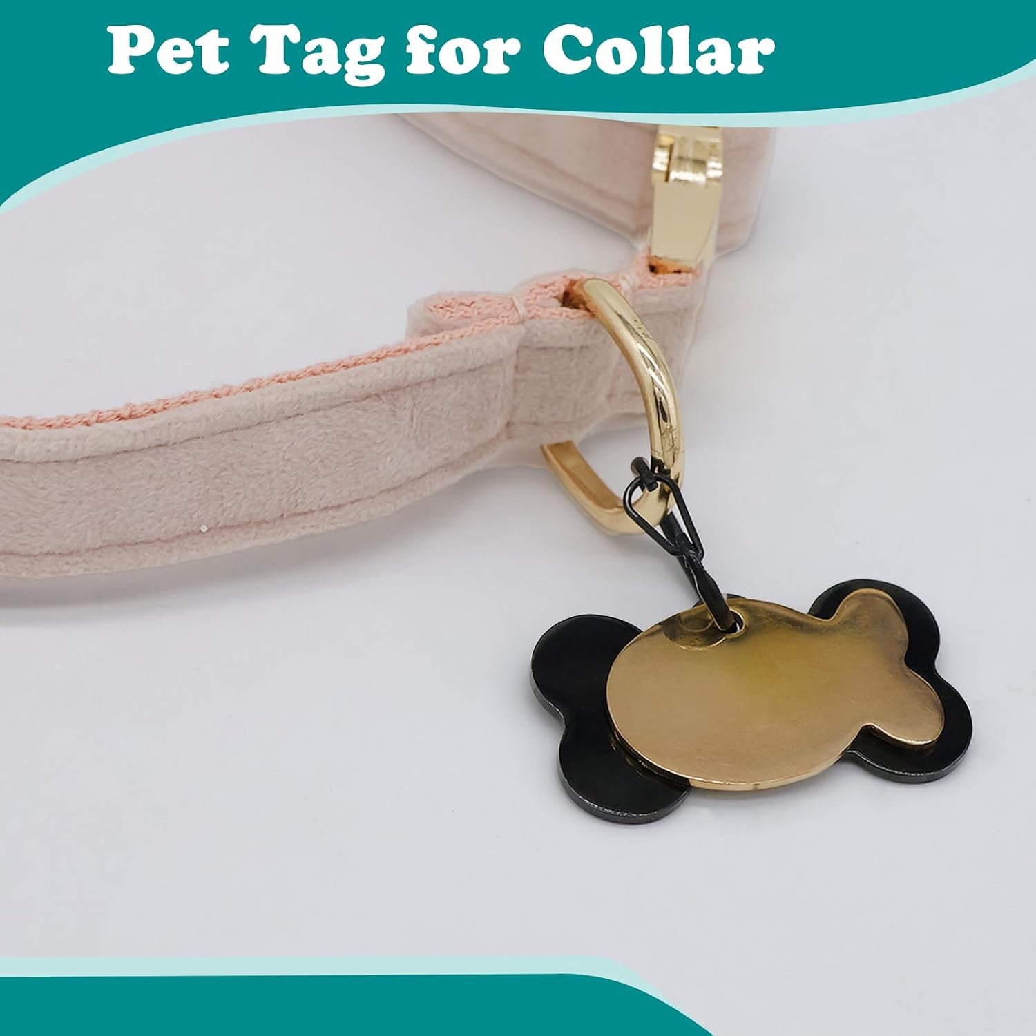 4 Pack Pet Tag Clips, Dog Rings for Pet Collar, ID Tag Quick Clips for Dogs and