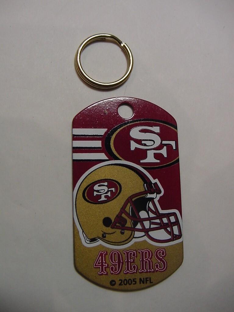 NEW – LOT OF 2 – ENGRAVABLE PET I.D. TAG LUGGAGE TAG – SAN FRANCISCO 49ERS