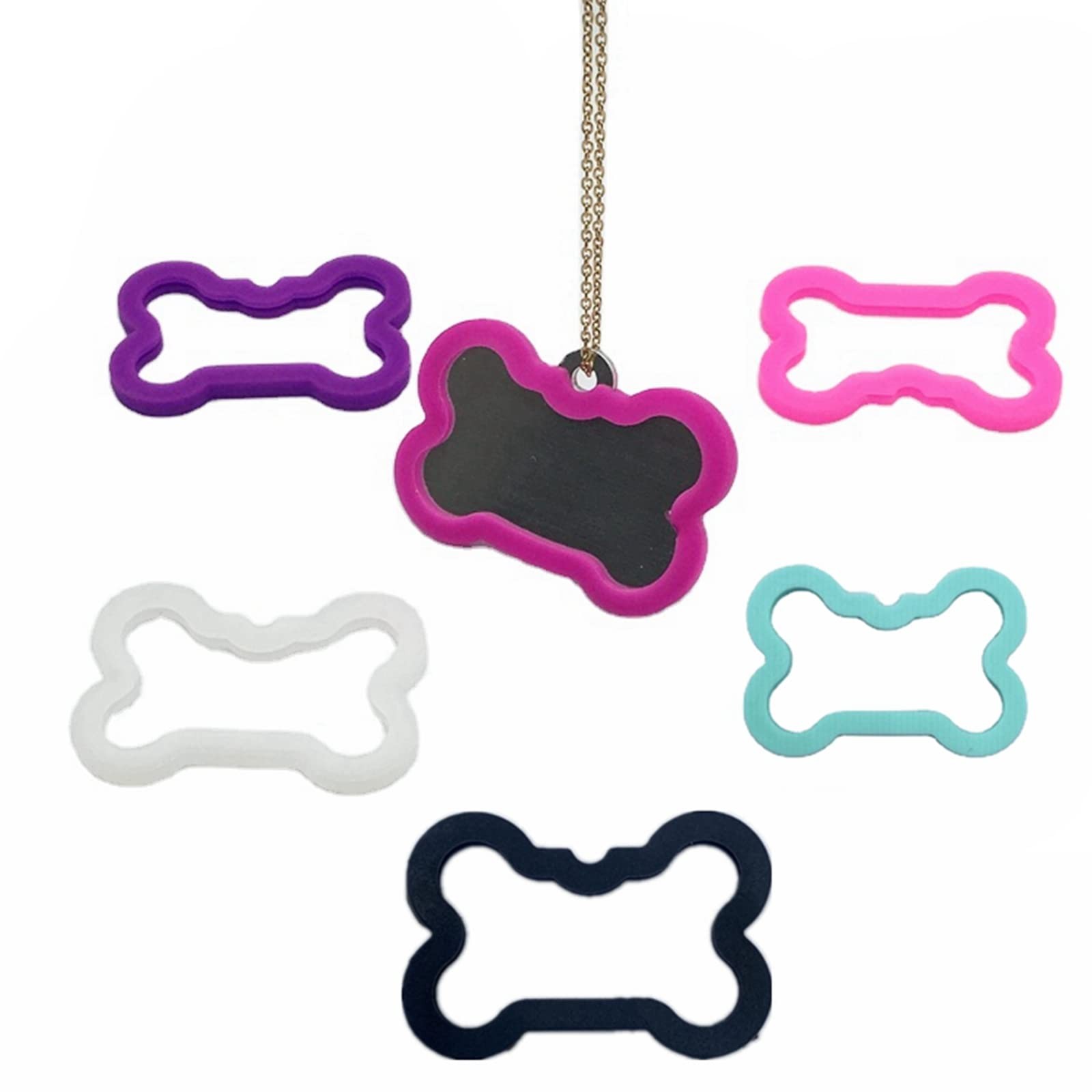 6 Pack Silicone Dog Tag Silencer – Quiet Noisy Pet ID Tags Protector – Lightw…