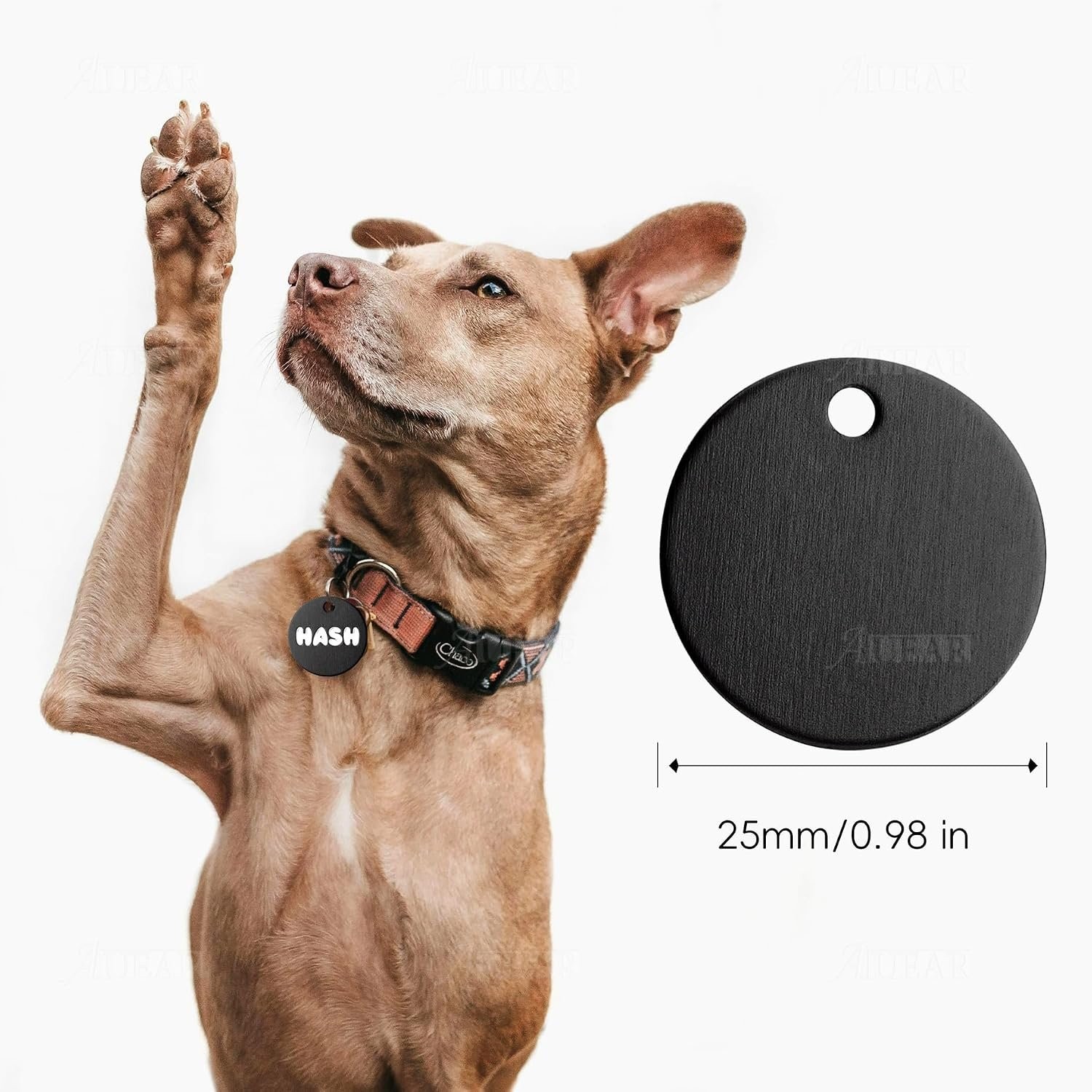 Lightweight 25mm Round Aluminum Pet ID Tags 20 Pack for Dogs Cats Jewelry Making