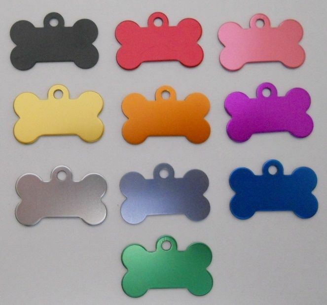 Pet Dog Cat Blank tags Bulk shelters rescues 5 pc lots Med Bone