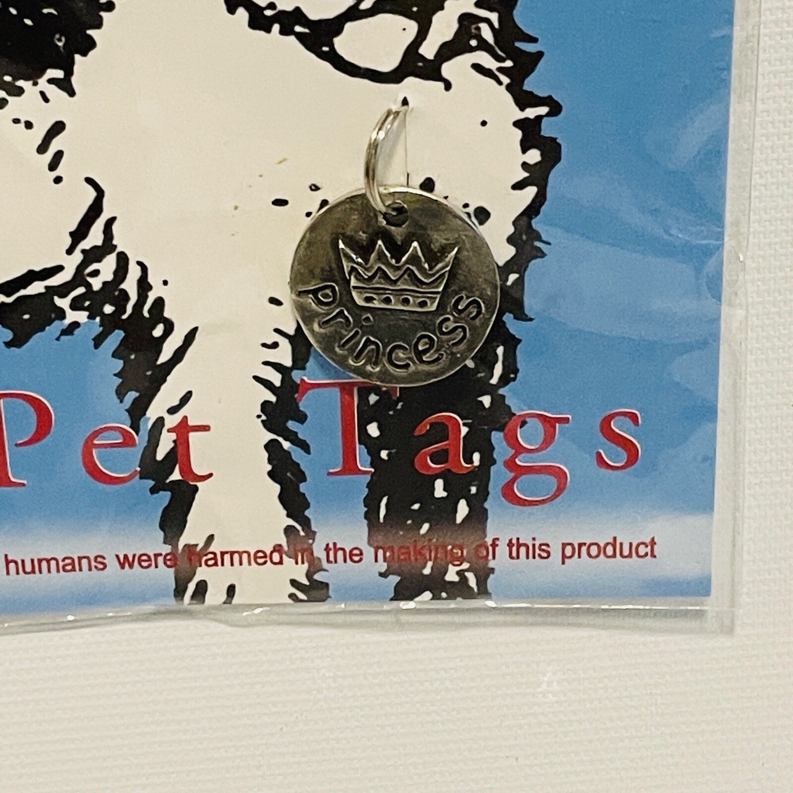 NEW METAL MORPHOSIS PEWTER PET DOG ID TAG “PRINCESS” ENGRAVABLE ON BACK