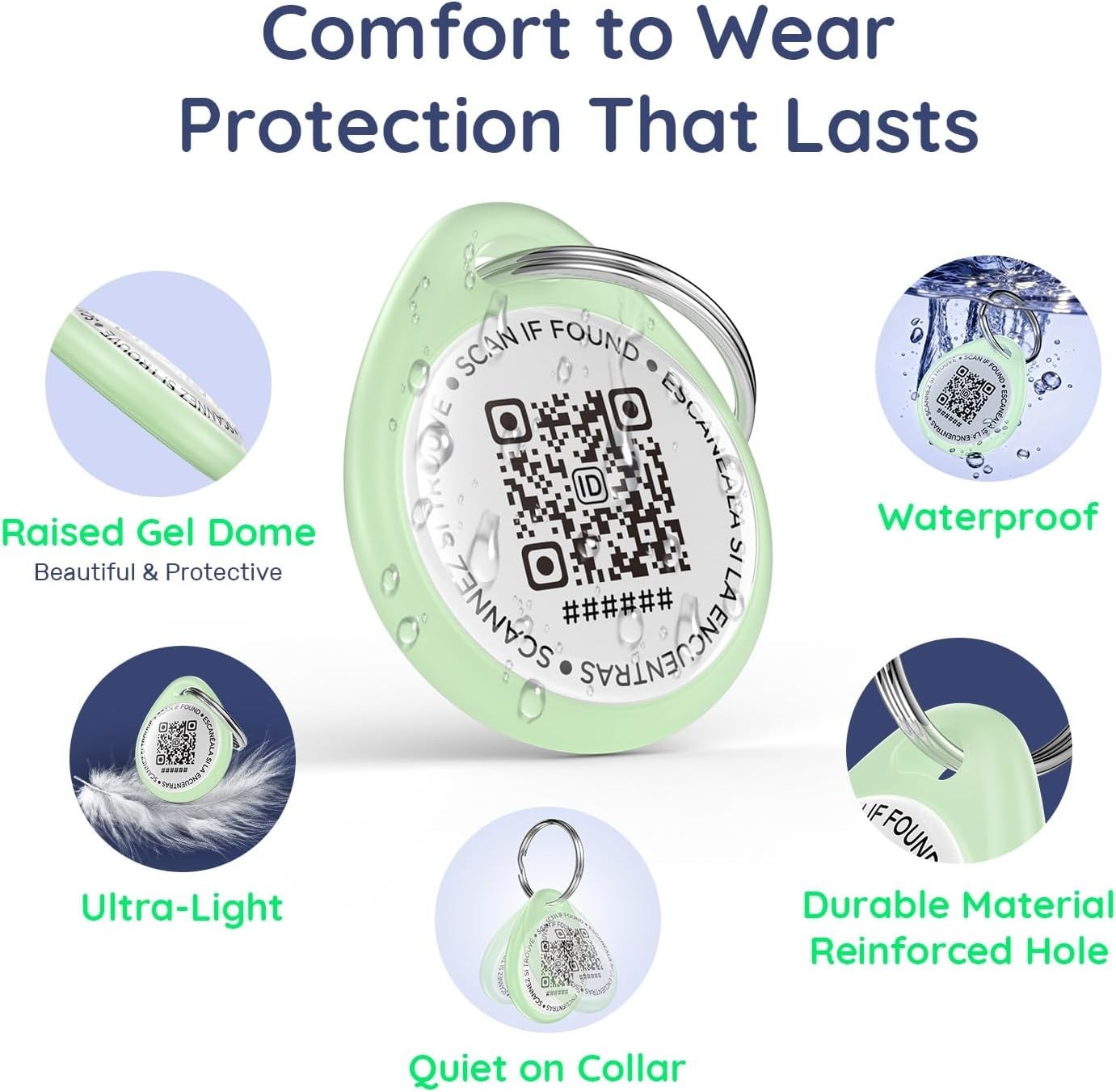 QR Code Dog Tag and Cat Tag, Scan to Reunite Faster, Waterproof and Durable, …