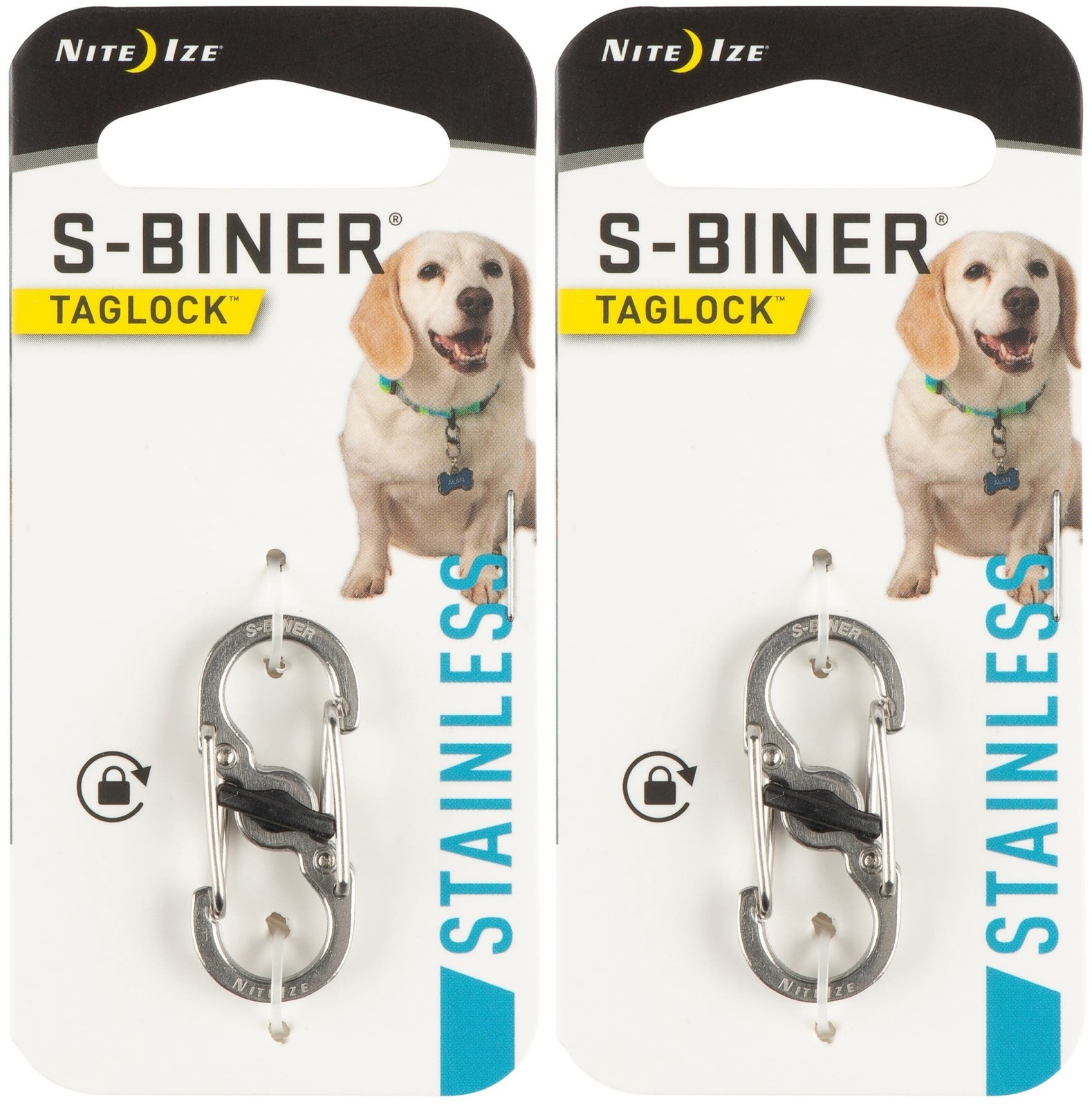 Nite Ize S-Biner TagLock Stainless Steel Carabiner (2-Pack)