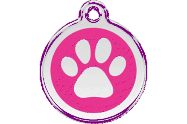 Red Dingo Dog Cat ID Pet Tag FREE Personalized Engraved Free Ship PAW PRINT