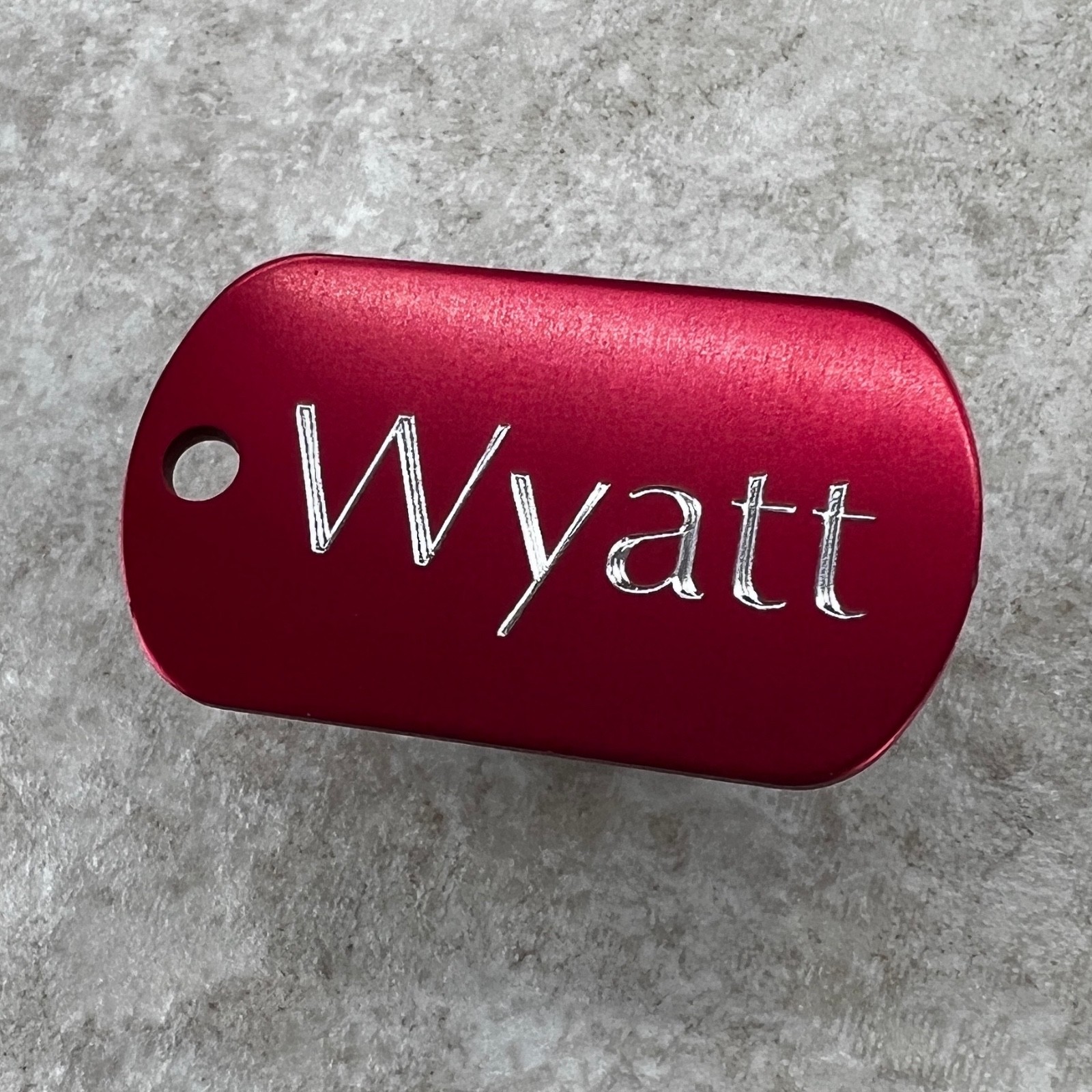 Custom Engraved Tags Personalized Luggage Tag MINI MILITARY Dog Tag MINI RED
